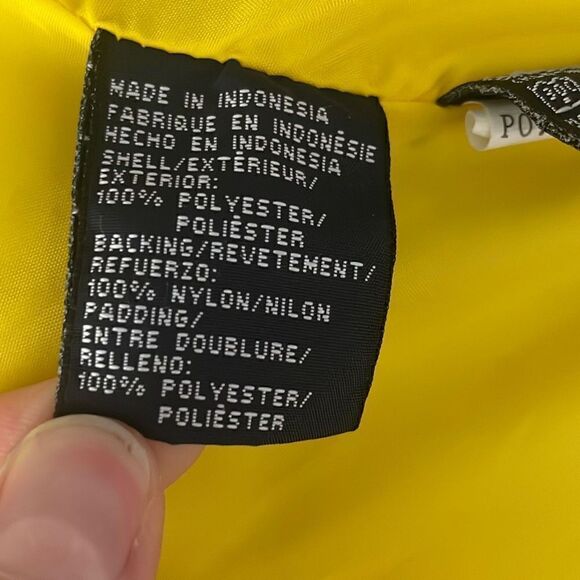 Tommy Jeans Vintage Y2K (2000) Yellow Satin Quilted Shacket sz XS - Picture 5 of 7